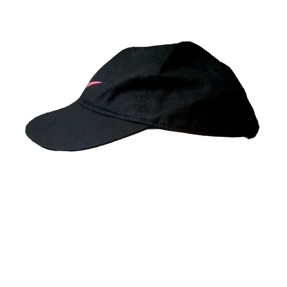 Nike Just Do It Strapback Hat Ball Cap Black w/ Pink Swoosh Toddler Size